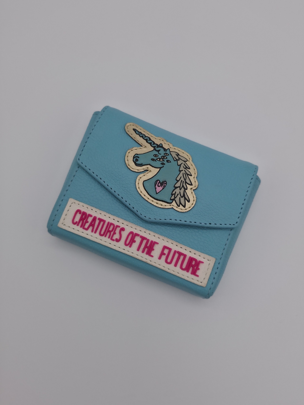 Min & Mon Turquoise Wallet Unicorn Creatures Of The Future NWOT